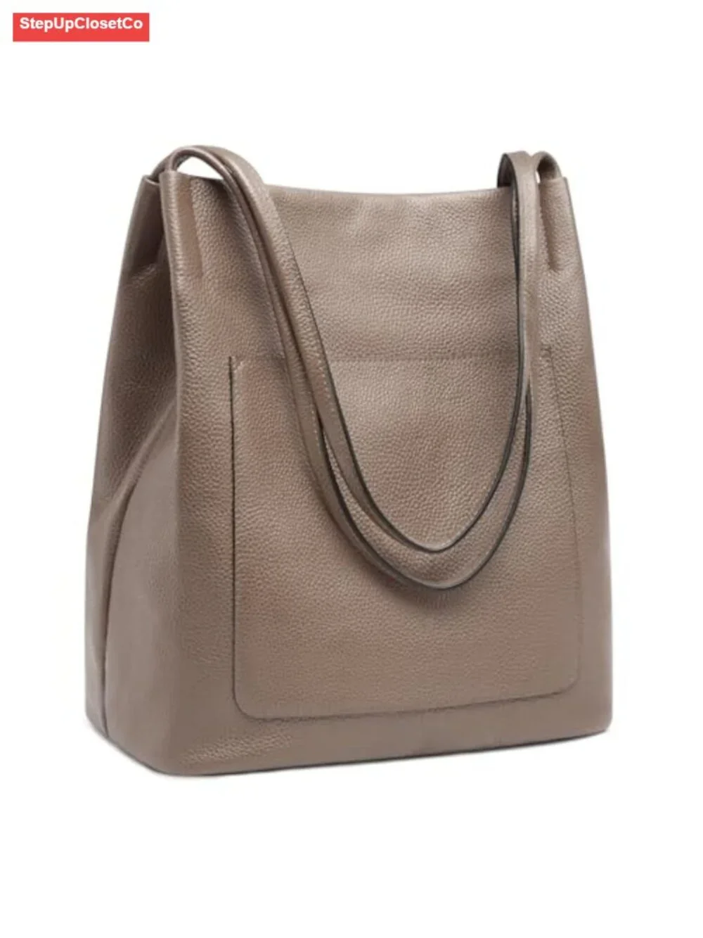 Genuine Leather Tote Bag Women Soft Shoulder Handbag Magnetic Snap